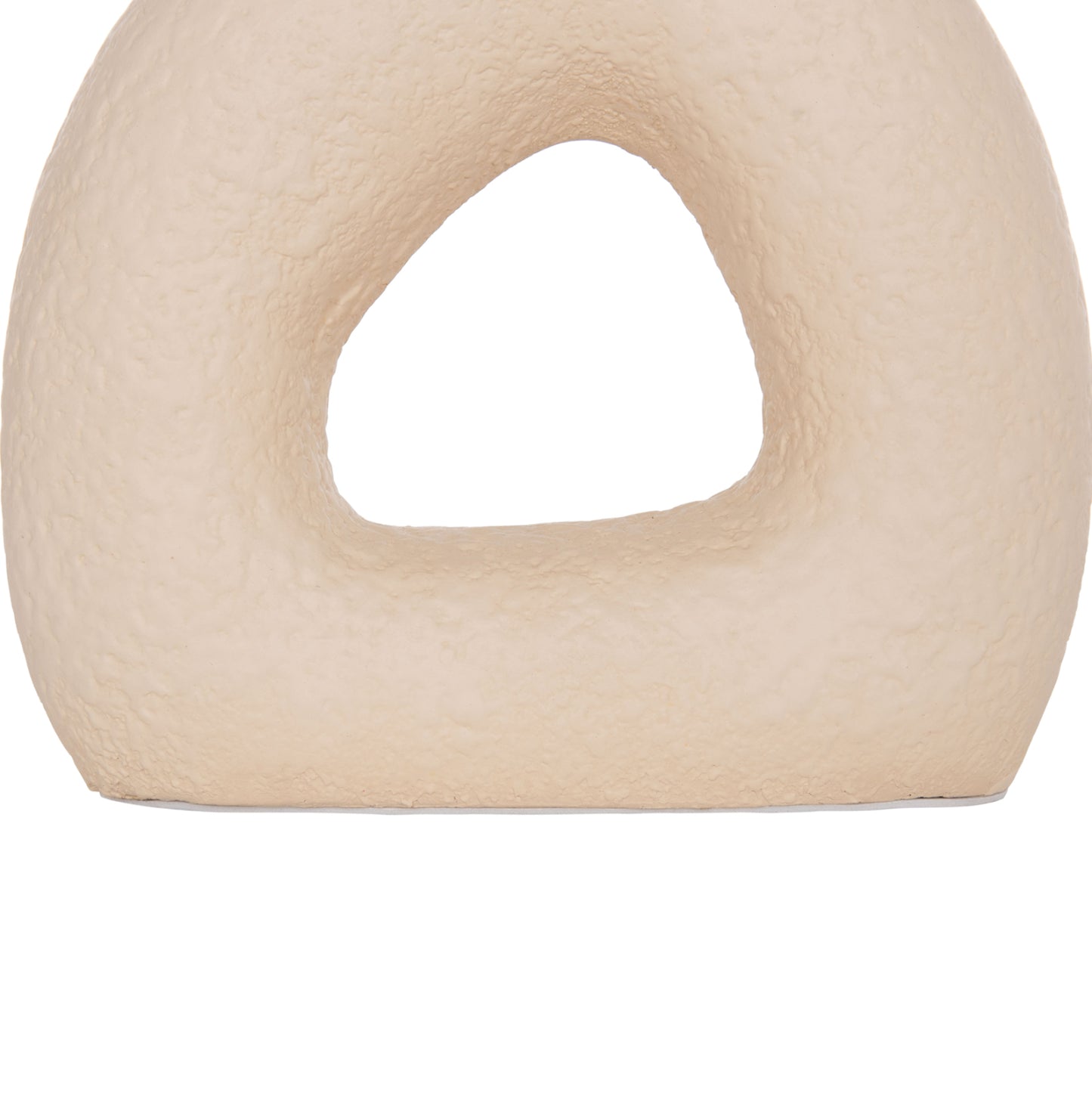 TABLE DECORATIVE VASE DECANT HM4667.02S TERRACOTA IN CREAM WHITE--17.5x6.5x17Hcm.