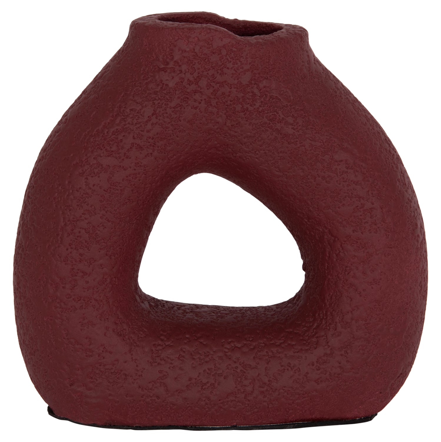 TABLE DECORATIVE VASE DECANT HM4667.06S TERRACOTA IN MAROON RED--17.5x6.5x17Hcm.