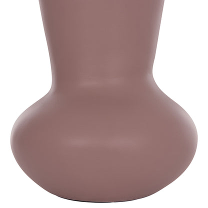 TABLE DECORATIVE VASE CHELIN HM4670L TERRACOTA IN PURPLE--Φ22x37Hcm.