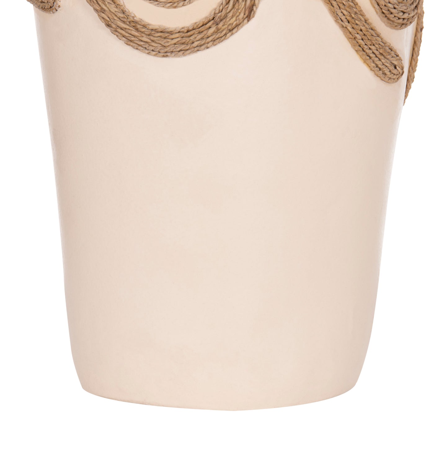 TABLE DECORATIVE VASE DEAN HM4677.02S TERRACOTA IN CREAM WHITE--Φ19x25Hcm.