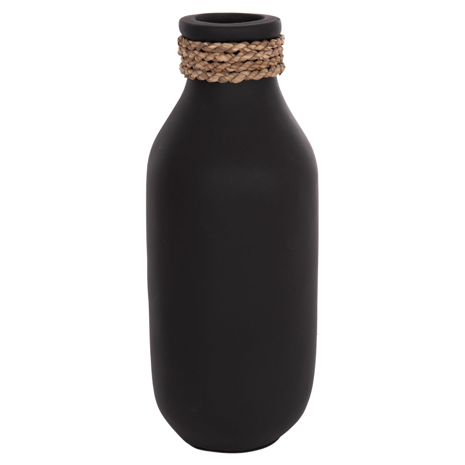 TABLE DECORATIVE VASE CAMMER HM4687.01M TERRACOTA IN BLACK--Φ13x34Hcm.
