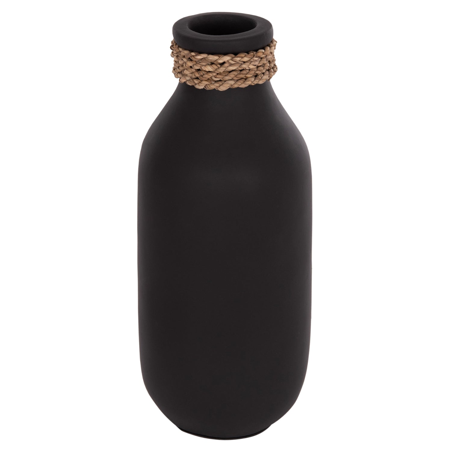 TABLE DECORATIVE VASE CAMMER HM4687.01M TERRACOTA IN BLACK--Φ13x34Hcm.