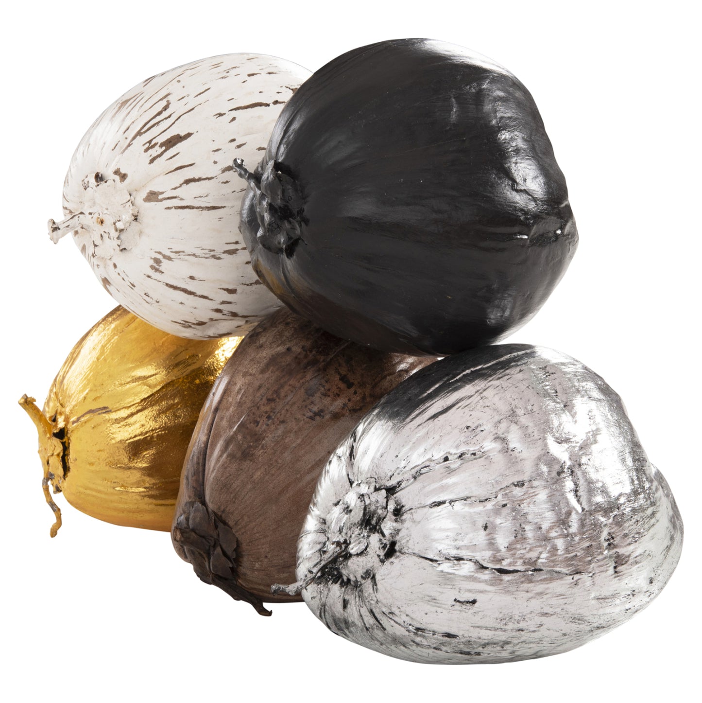 TABLE DECORATION HM4326.03 COCONUT IN GOLD COLOR 20x20x20Hcm.