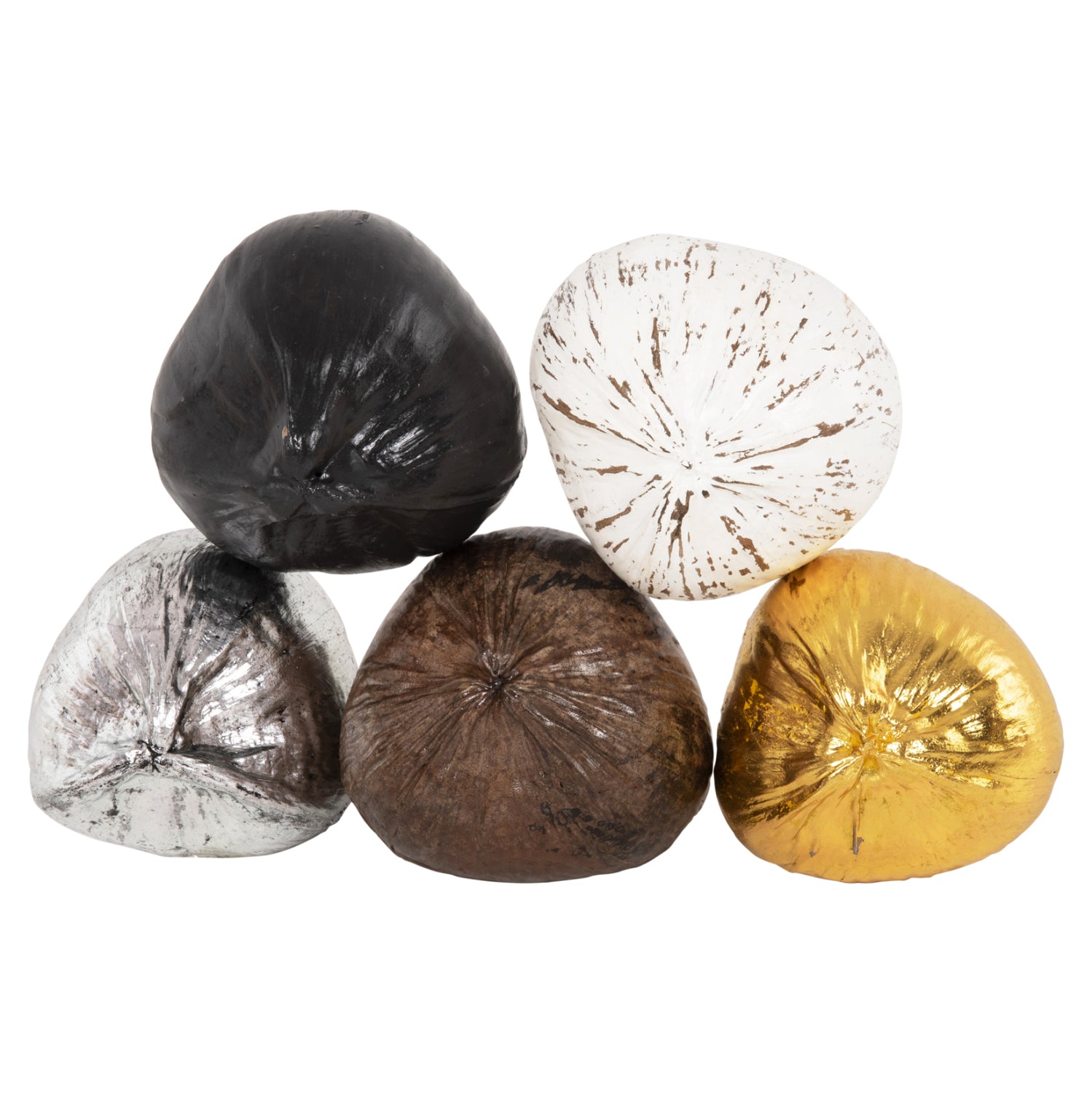 TABLE DECORATION HM4326.04 COCONUT IN SILVER COLOR 20x20x20Hcm.