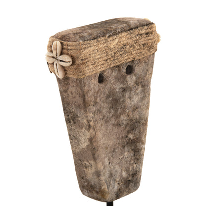 TABLE DECOR FACE HM4315 PARAS STONE IN BLACK METAL STAND 7x10x7x21H cm.
