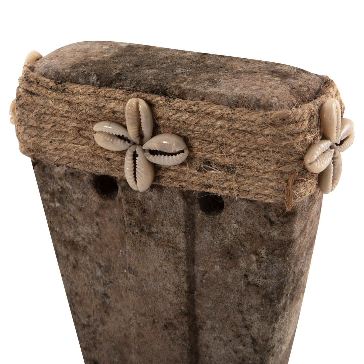TABLE DECOR FACE HM4315 PARAS STONE IN BLACK METAL STAND 7x10x7x21H cm.