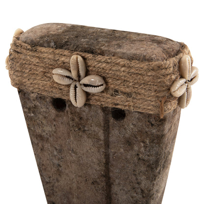 TABLE DECOR FACE HM4315 PARAS STONE IN BLACK METAL STAND 7x10x7x21H cm.