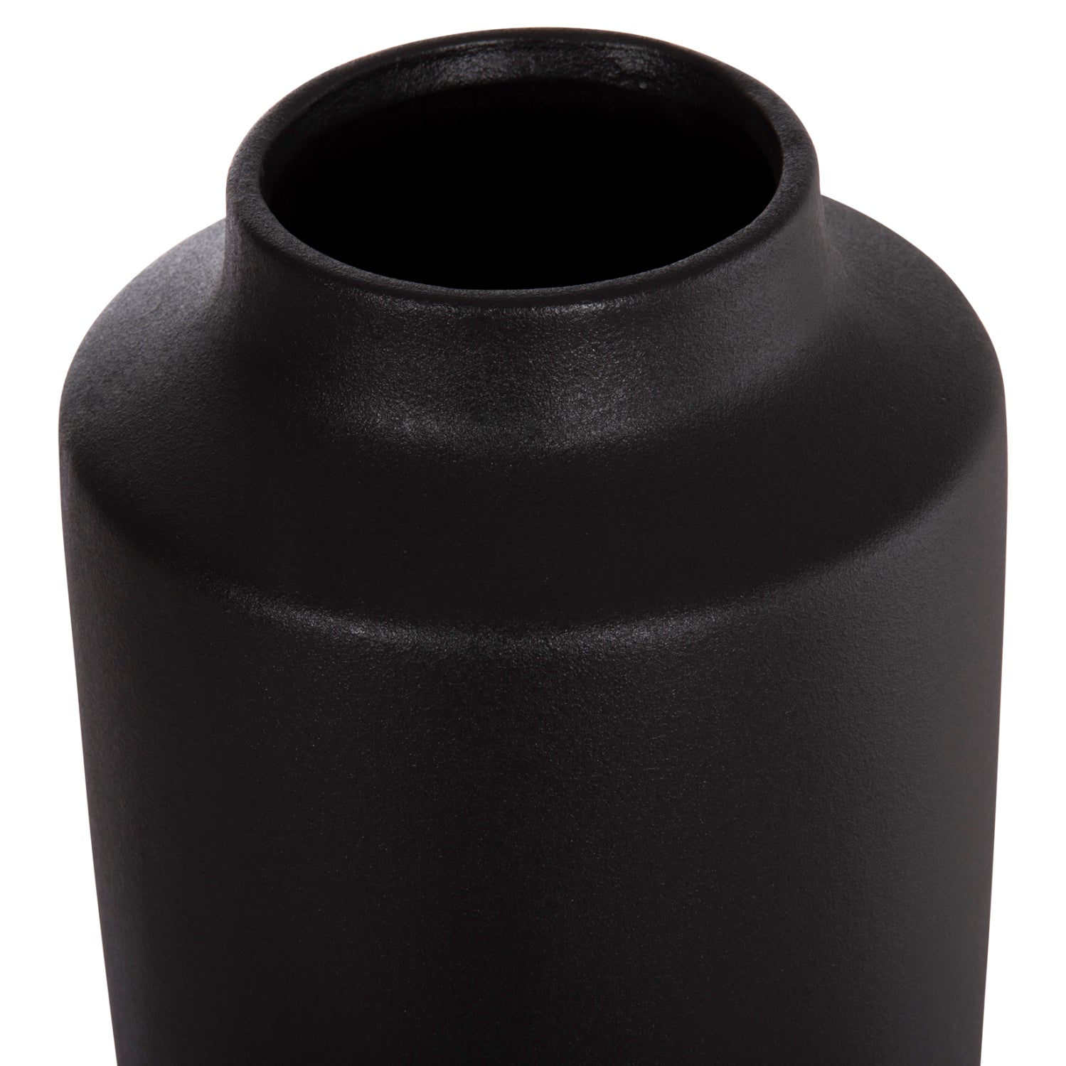 CERAMIC TABLE DECOR "GALAD" HM4587.02 BLACK MATTE Φ17,5x40Hcm.
