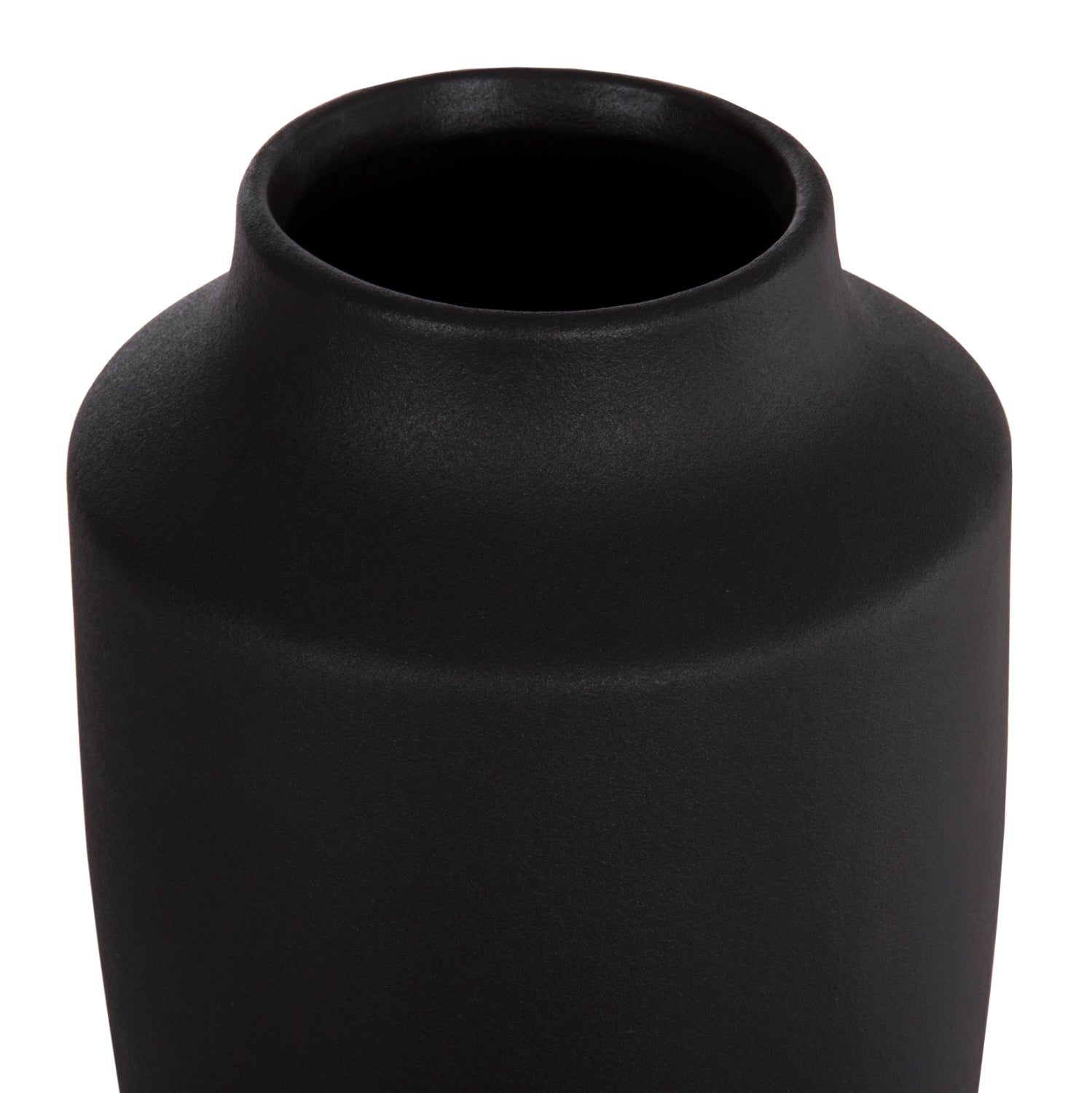 CERAMIC TABLE DECOR "GALAD" HM4588.02 BLACK MATTE Φ16x32Hcm.