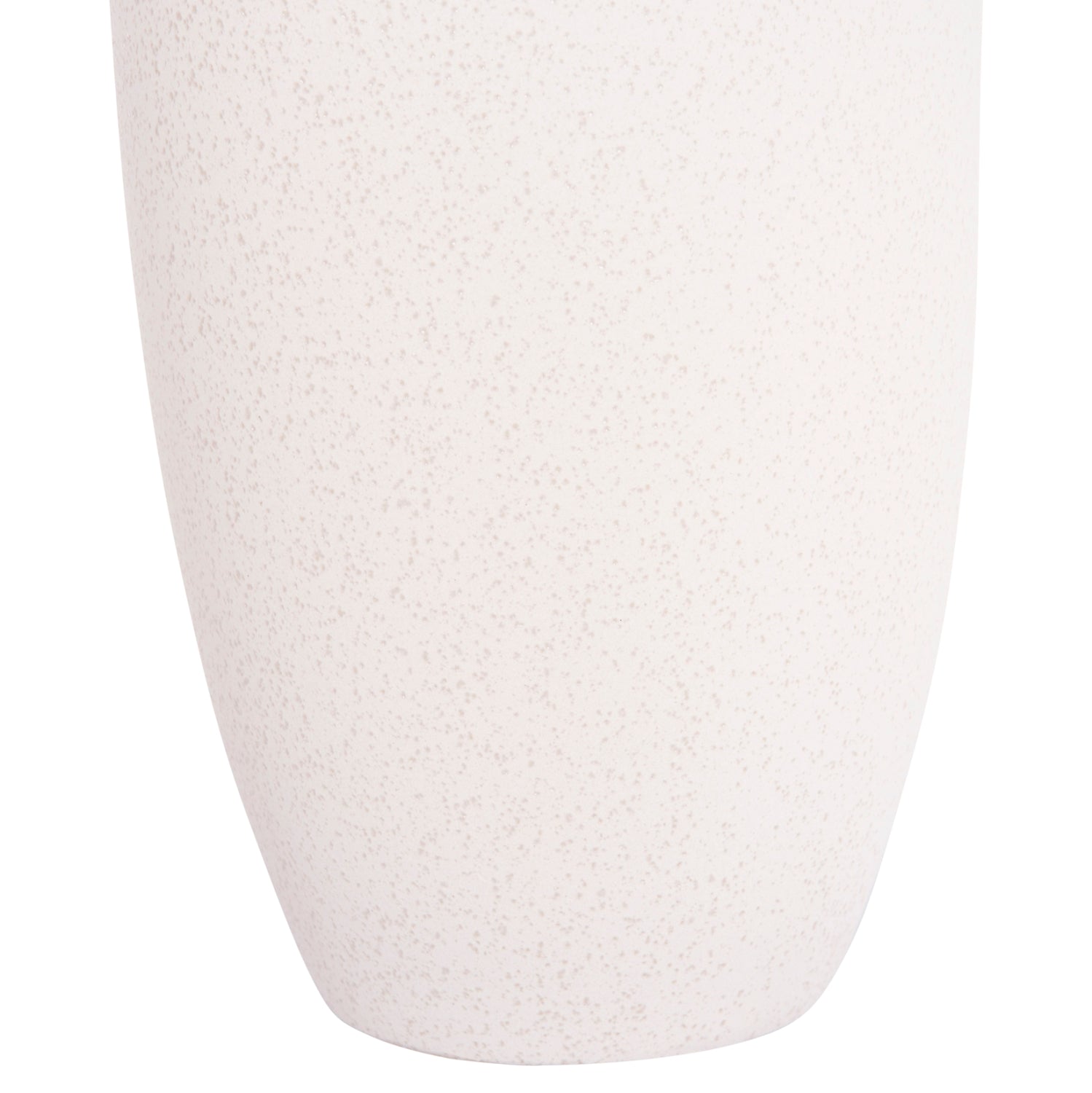 CERAMIC TABLE DECOR "GALAD" HM4588.01 OFF WHITE WITH CRYSTALLISATION Φ16x32Hcm.