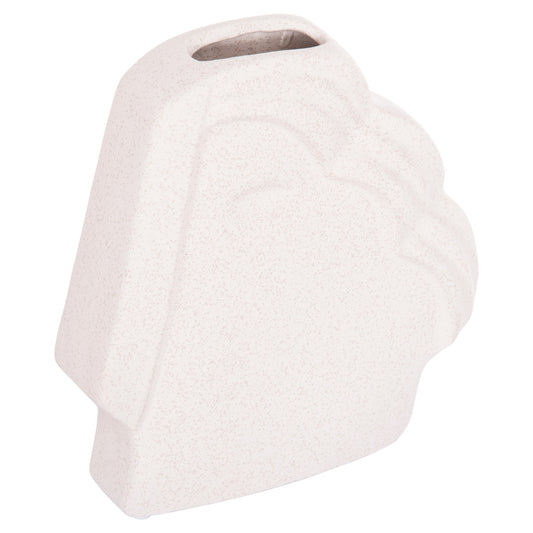 CERAMIC TABLE DECOR HUMANS HM4585 OFF WHITE WITH CRYSTALLISATION 22x5x24.5Hcm.