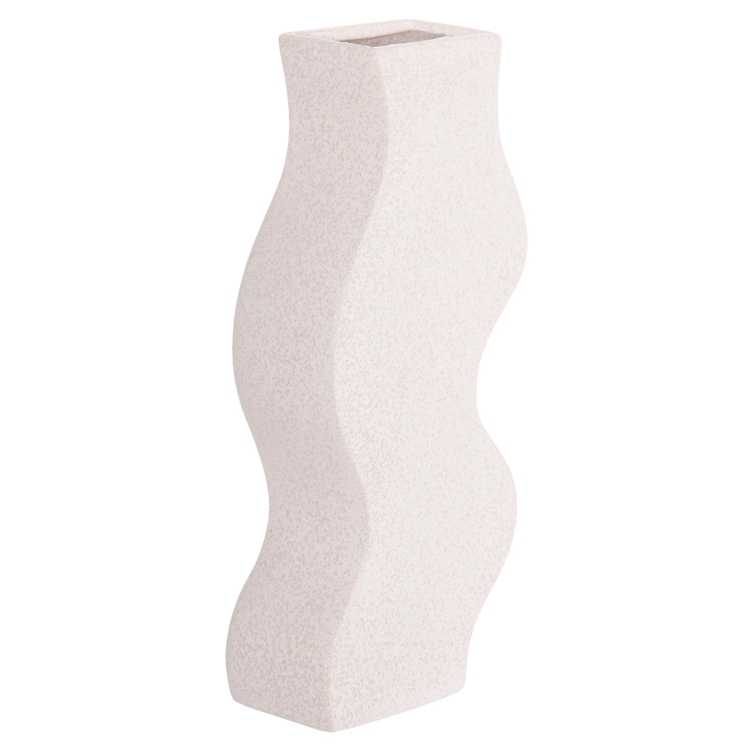 CERAMIC TABLE DECOR SERIES "SEBOR" HM4589.01 OFF WHITE WITH CRYSTALLISATION 14x6.5x30Hcm.