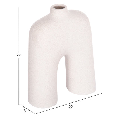 CERAMIC TABLE DECOR SERIES ISIL HM4599.01 OFF WHITE WITH CRYSTALLISATION 22x8x29Hcm.