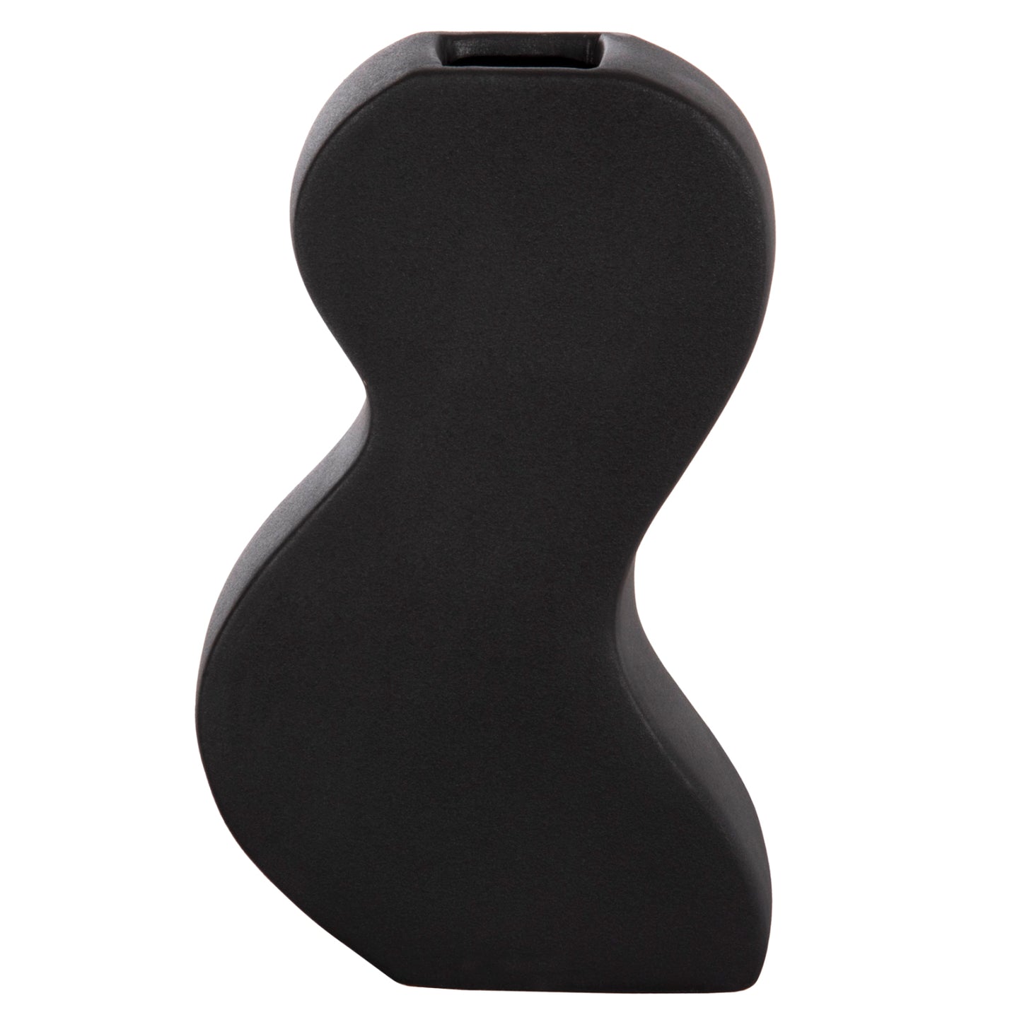 CERAMIC TABLE DECOR SERIES "SEBOR" HM4590.02 BLACK MATTE 13x6x22Hcm.