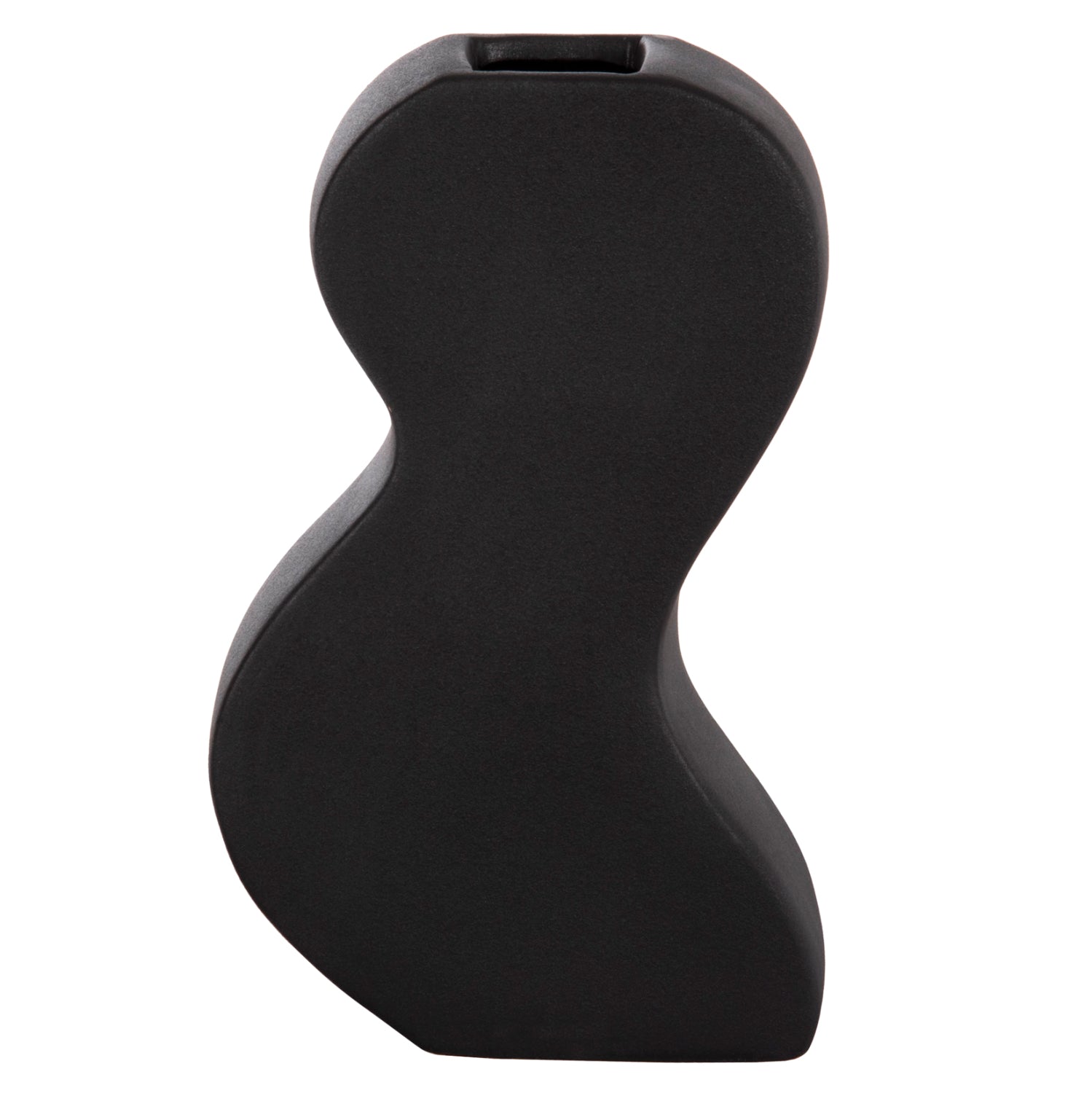 CERAMIC TABLE DECOR SERIES "SEBOR" HM4590.02 BLACK MATTE 13x6x22Hcm.
