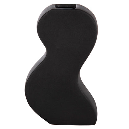 CERAMIC TABLE DECOR SERIES "SEBOR" HM4590.02 BLACK MATTE 13x6x22Hcm.