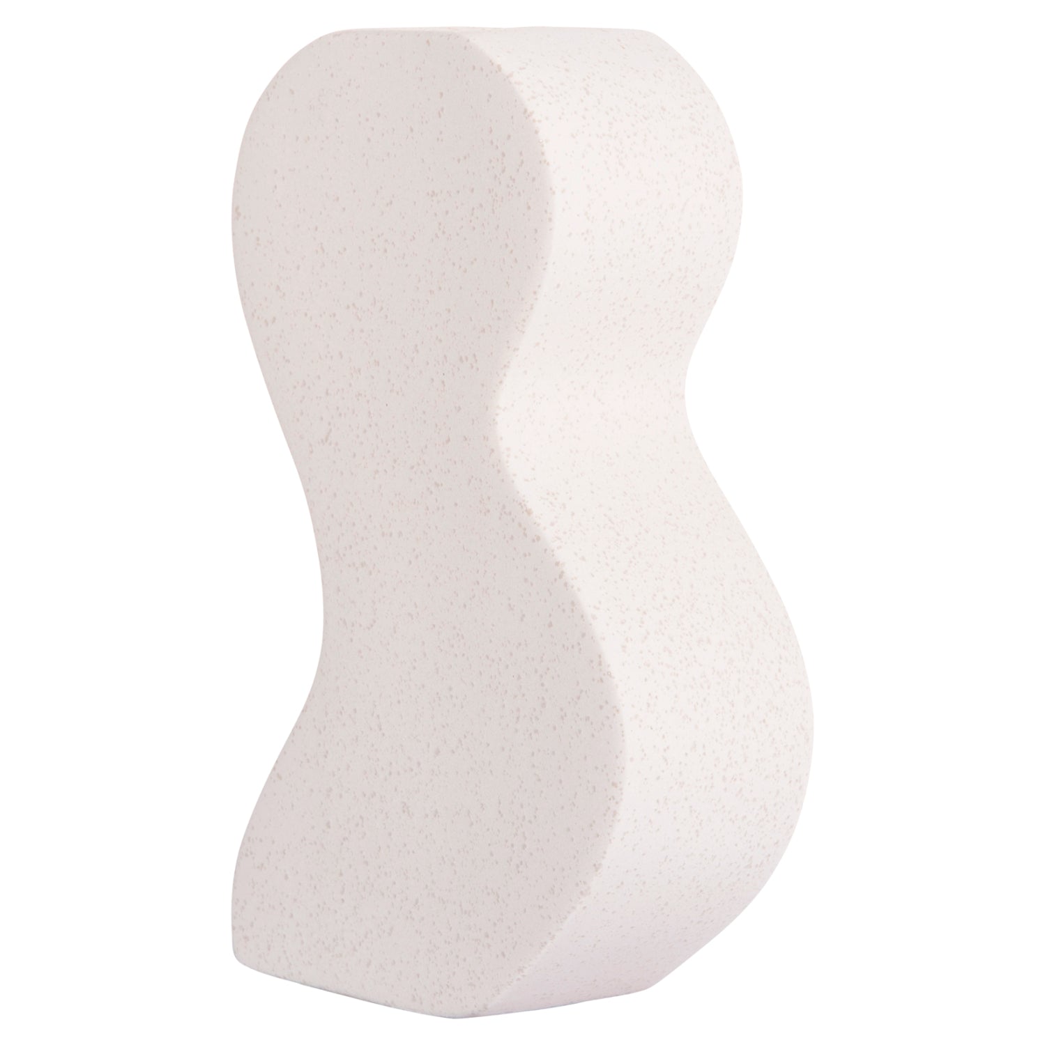 CERAMIC TABLE DECOR SERIES "SEBOR" HM4590.01 OFF WHITE WITH CRYSTALLISATION 13x6x22Hcm.