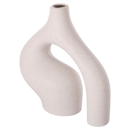 CERAMIC TABLE DECOR ISIL HM4597.01 OFF WHITE WITH CRYSTALLIZATION 29x11x29Hcm.