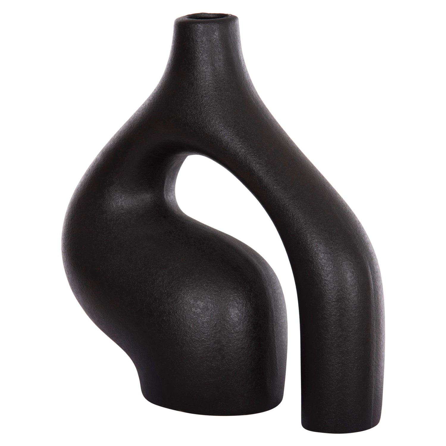 CERAMIC TABLE DECOR ISIL HM4597.02 BLACK MATTE 29.5x11x29Hcm.