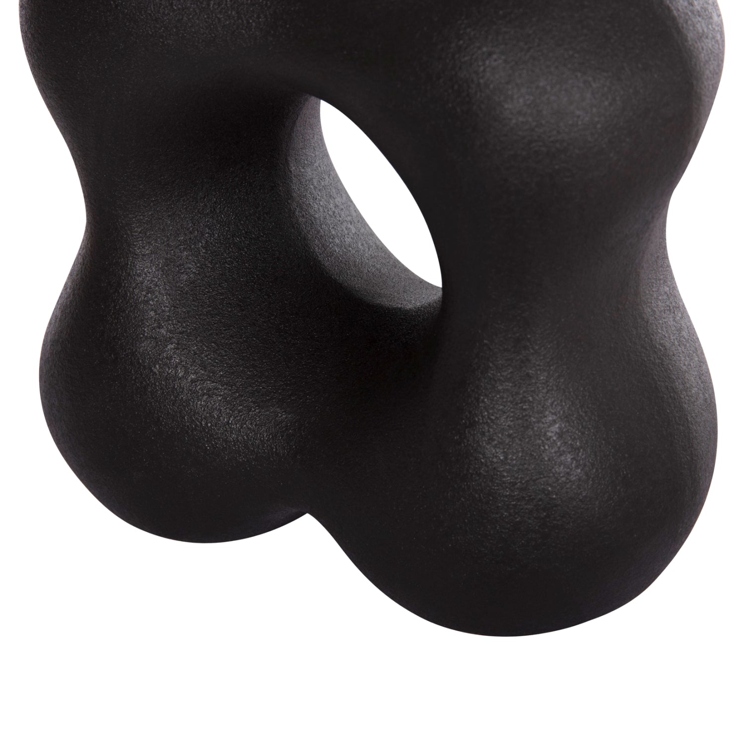 CERAMIC TABLE DECOR SEBOR HM4594.02 MATTE BLACK 18x9x18Hcm.