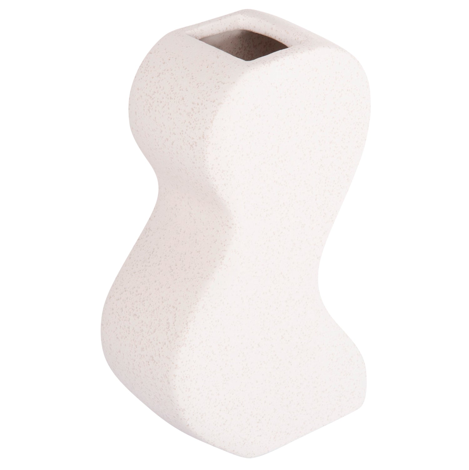 CERAMIC TABLE DECOR SERIES "SEBOR" HM4590.01 OFF WHITE WITH CRYSTALLISATION 13x6x22Hcm.