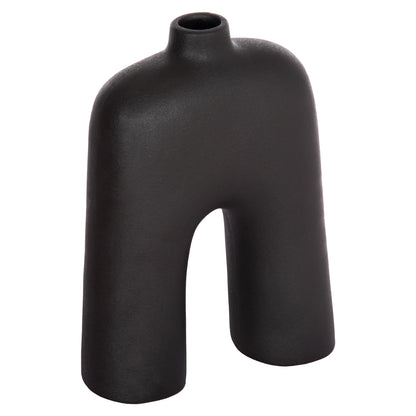 CERAMIC TABLE DECOR SERIES ISIL HM4599.02 BLACK MATTE 22x8x29Hcm.