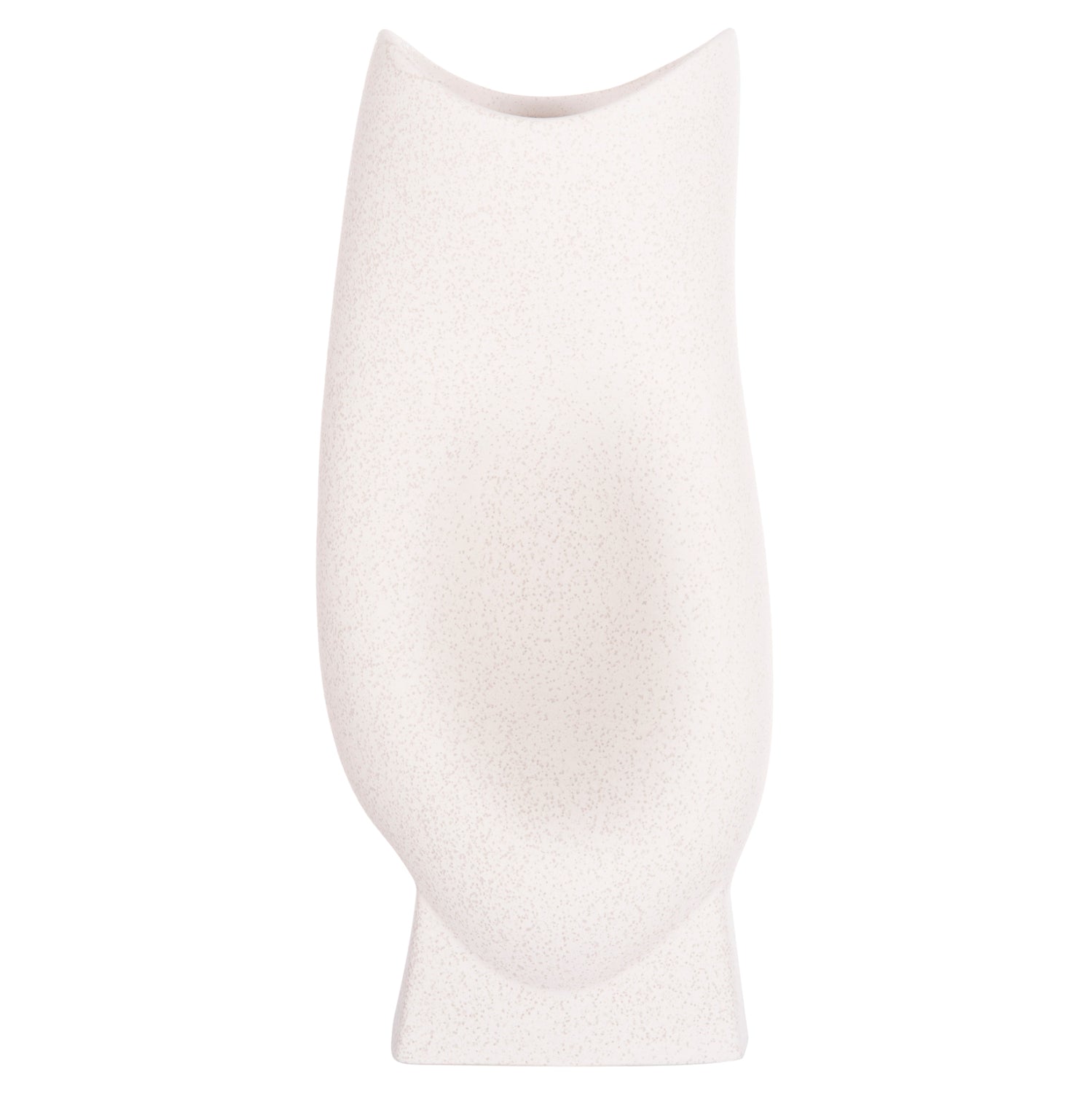 CERAMIC TABLE DECOR SERIES GLAZE HM4609.01 OFF WHITE WITH CRYSTALLISATION 16.5x11x38Hcm.