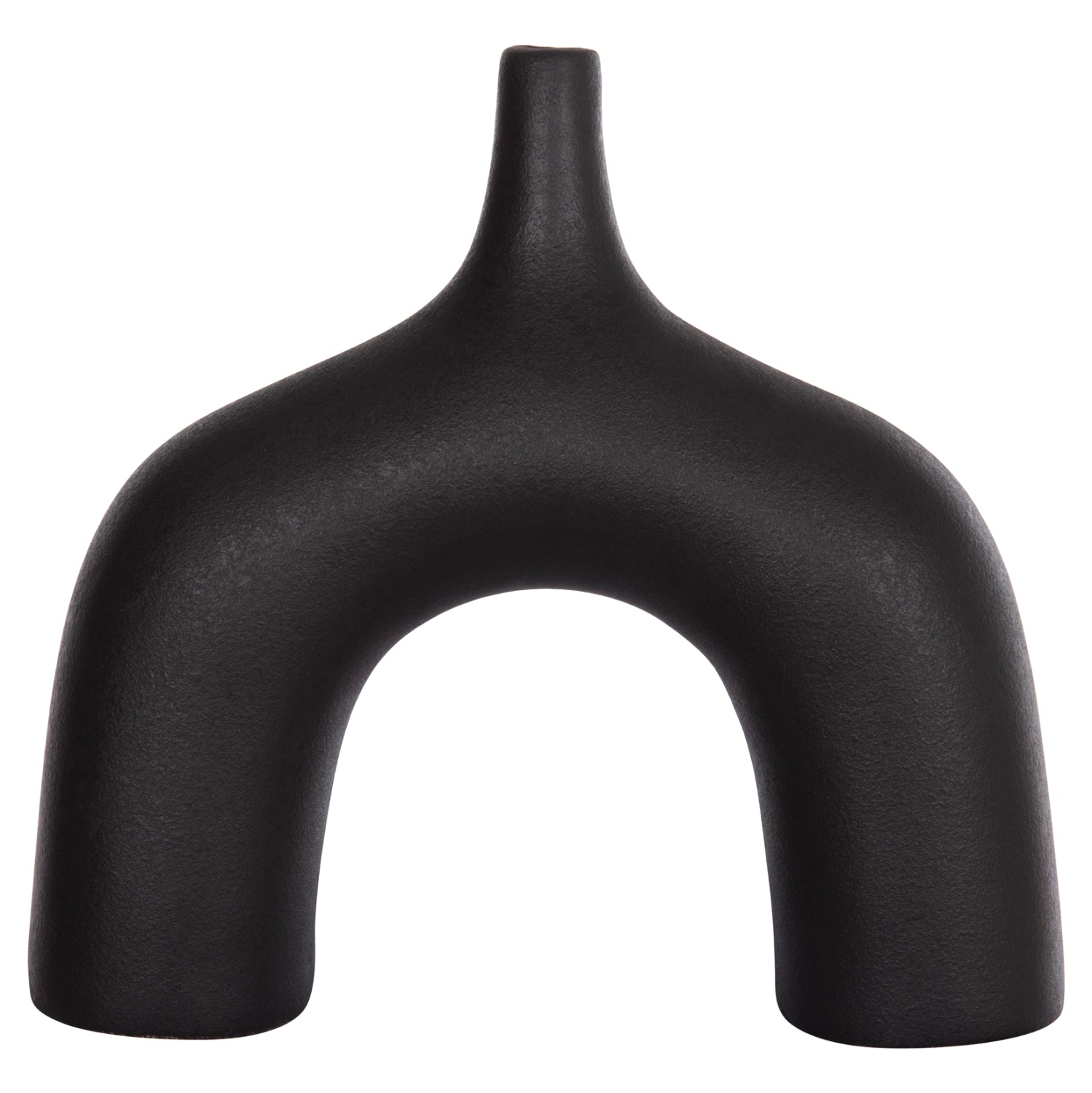 CERAMIC TABLE DECOR SERIES ISIL HM4601.02 MATTE BLACK 35x10x32.5Hcm.