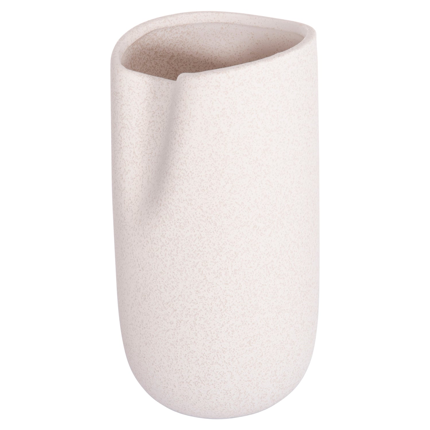 CERAMIC TABLE DECOR GLAZE HM4607.01 OFF WHITE WITH CRYSTALLISATION 15,2x15x30Hcm