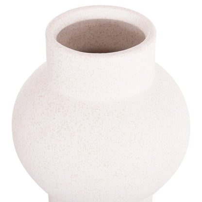 CERAMIC TABLE DECOR SCEPTER HM4605.01 OFF WHITE WITH CRYSTALLISATION Φ15x30Hcm.
