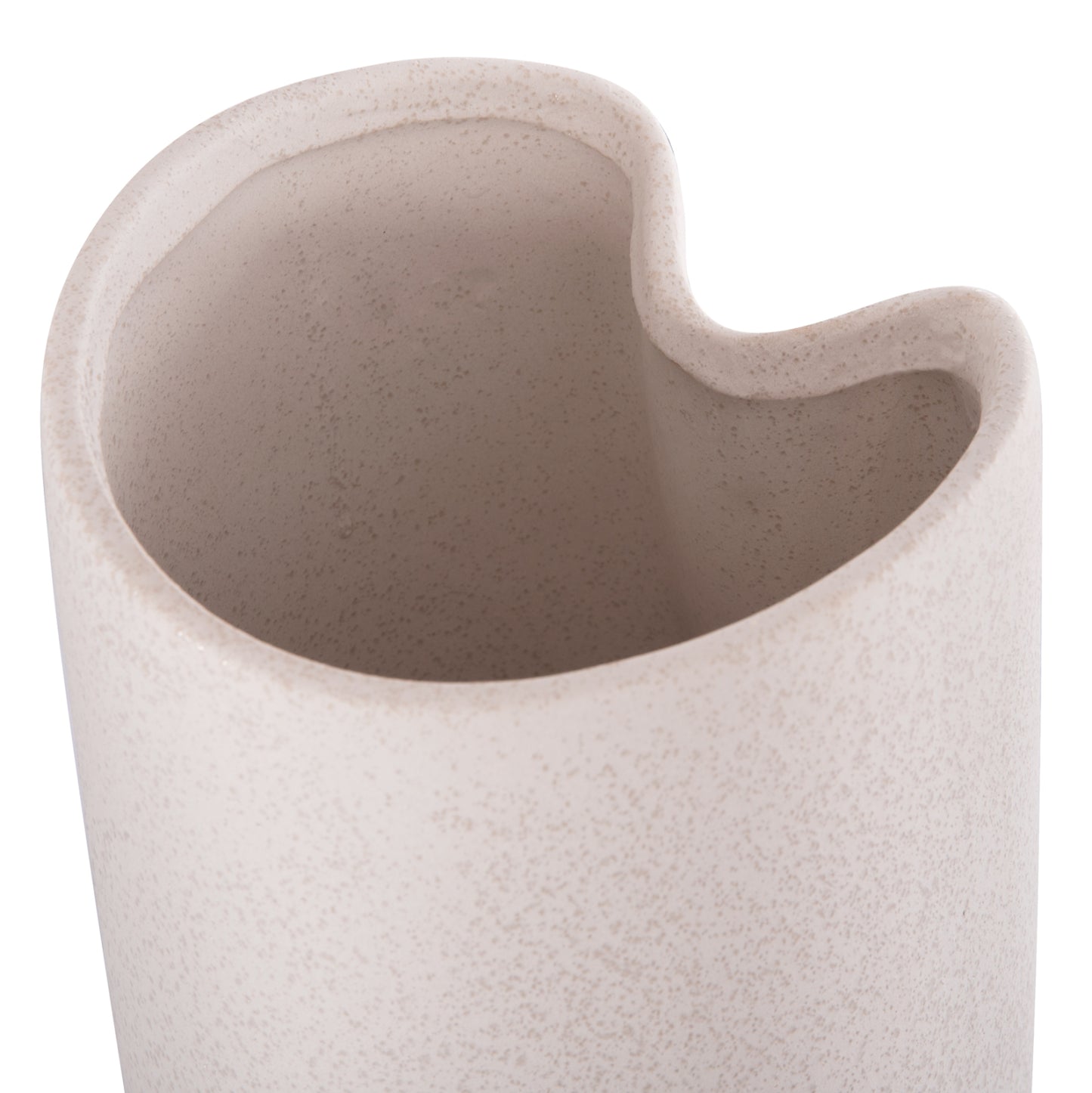 CERAMIC TABLE DECOR GLAZE HM4606.01 OFF WHITE WITH CRYSTALLISATION 17x16.5x38Hcm.