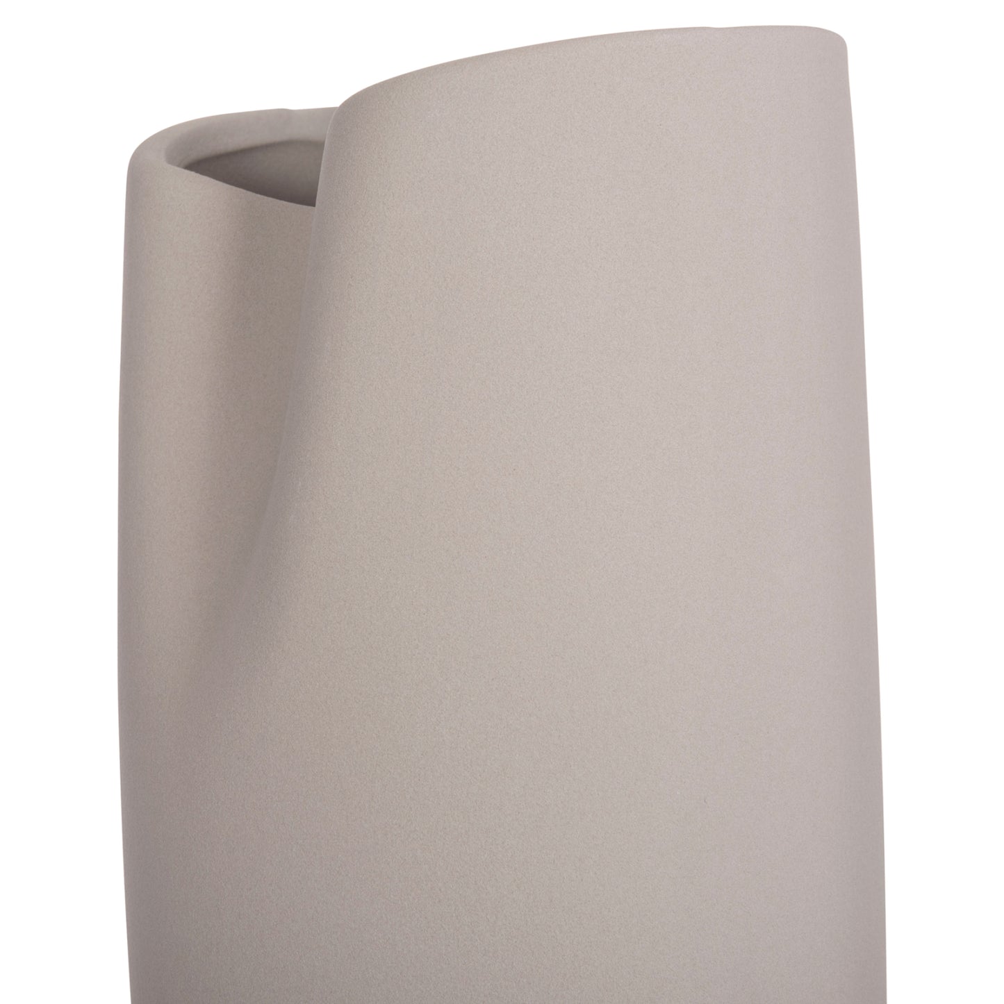 CERAMIC TABLE DECOR GLAZE HM4607.03 MATTE GREY 15,2x15x30Hcm