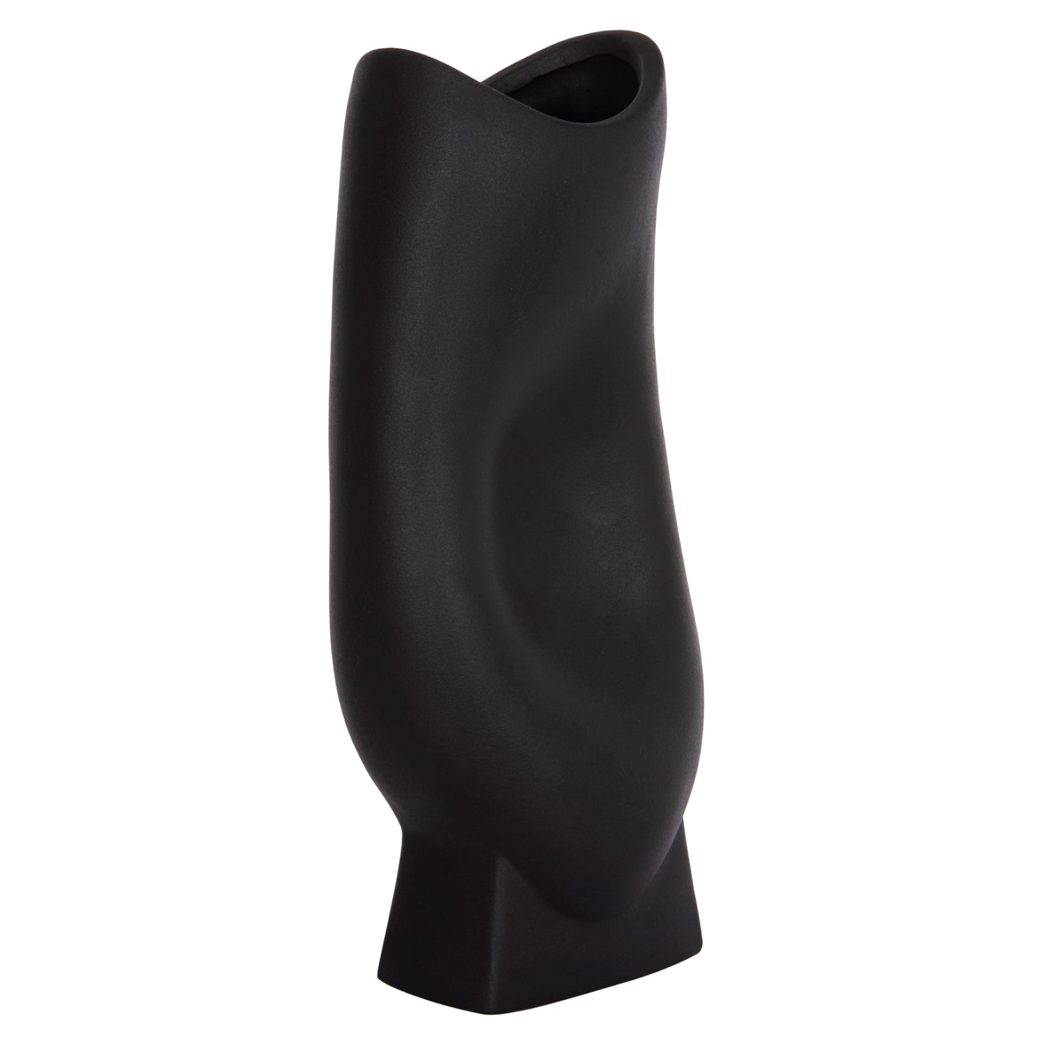CERAMIC TABLE DECOR SERIES GLAZE HM4609.02 MATTE BLACK 16.5x11x38Hcm.