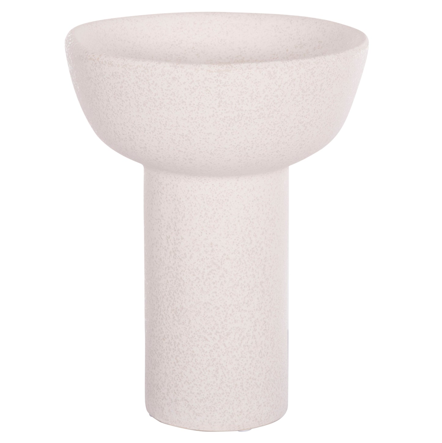CERAMIC TABLE DECOR ELENDIL HM4603.01 OFF WHITE WITH CRYSTALLISATION Φ20x26.5Hcm.