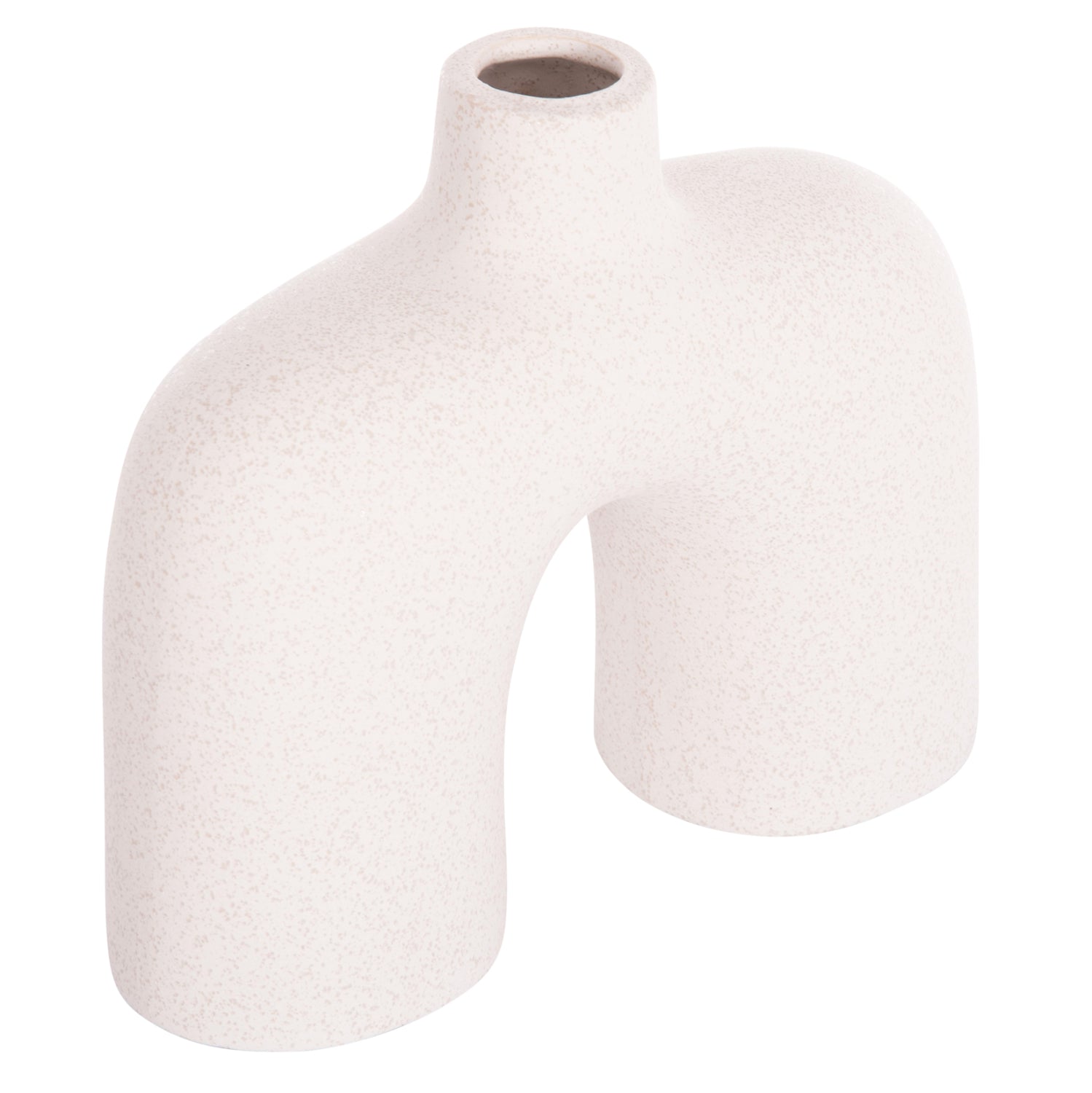 CERAMIC TABLE DECOR ISIL HM4600.01 OFF WHITE WITH CRYSTALLISATION 27x9.5x22.5Hcm.