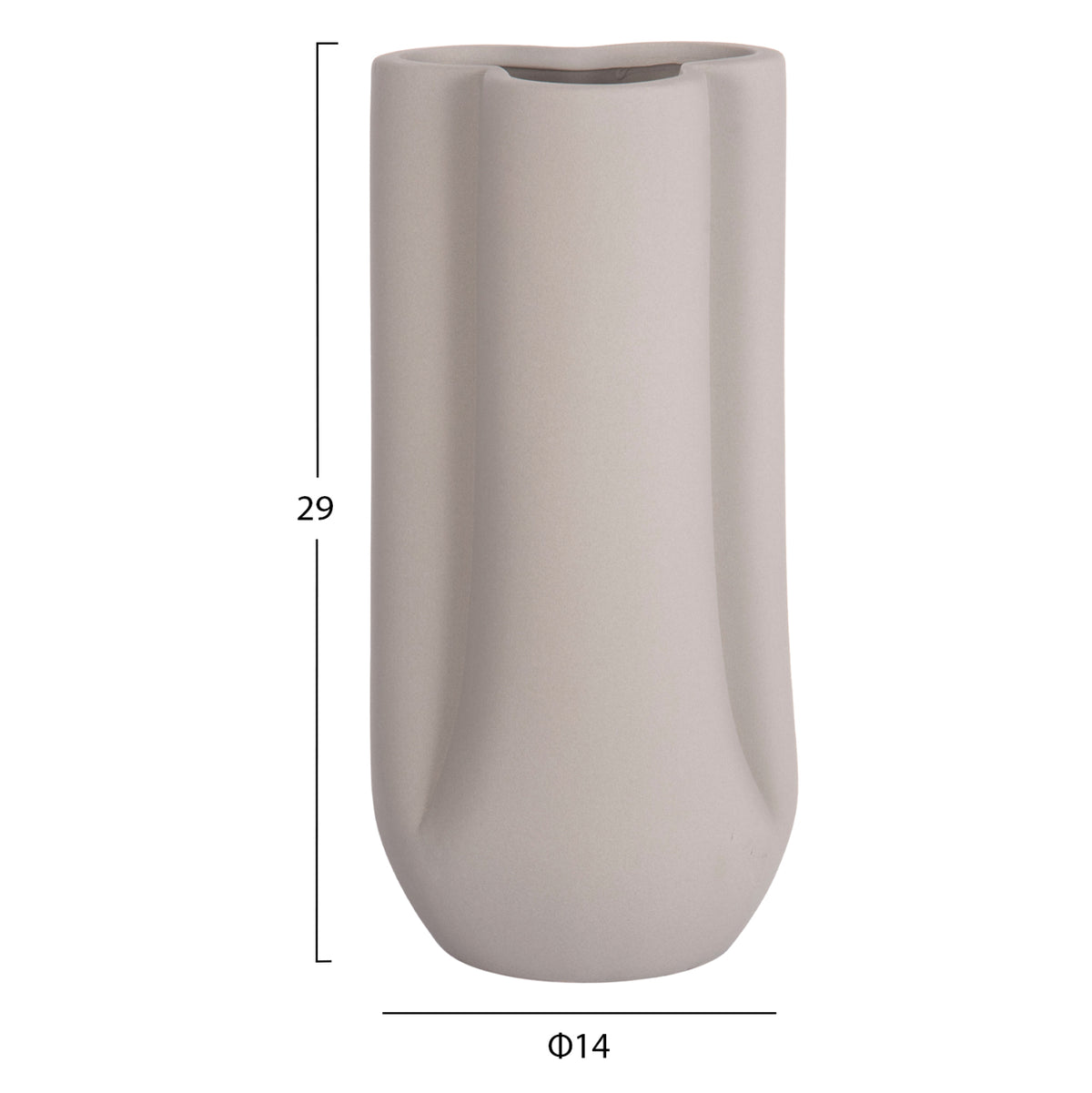 ΕΠΙΤΡΑΠΕΖΙΟ ΚΕΡΑΜΙΚΟ ΔΙΑΚΟΣΜΗΤΙΚΟ GLAZE HM4612.03 ΓΚΡΙ ΜΑΤ Φ14x29Υεκ