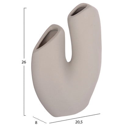 CERAMIC TABLE DECOR ARKEN HM4619.03 GREY MATTE 20.5x8x26Hcm.