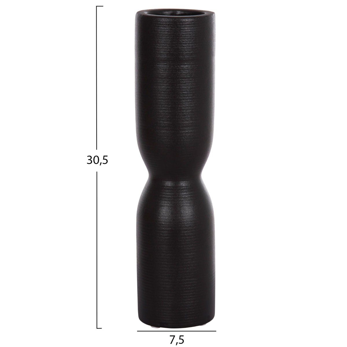 ΕΠΙΤΡΑΠΕΖΙΟ ΚΕΡΑΜΙΚΟ ΔΙΑΚΟΣΜΗΤΙΚΟ SCEPTER HM4615.02 ΜΑΥΡΟ ΜΑΤ Φ7,5x30,5Υεκ