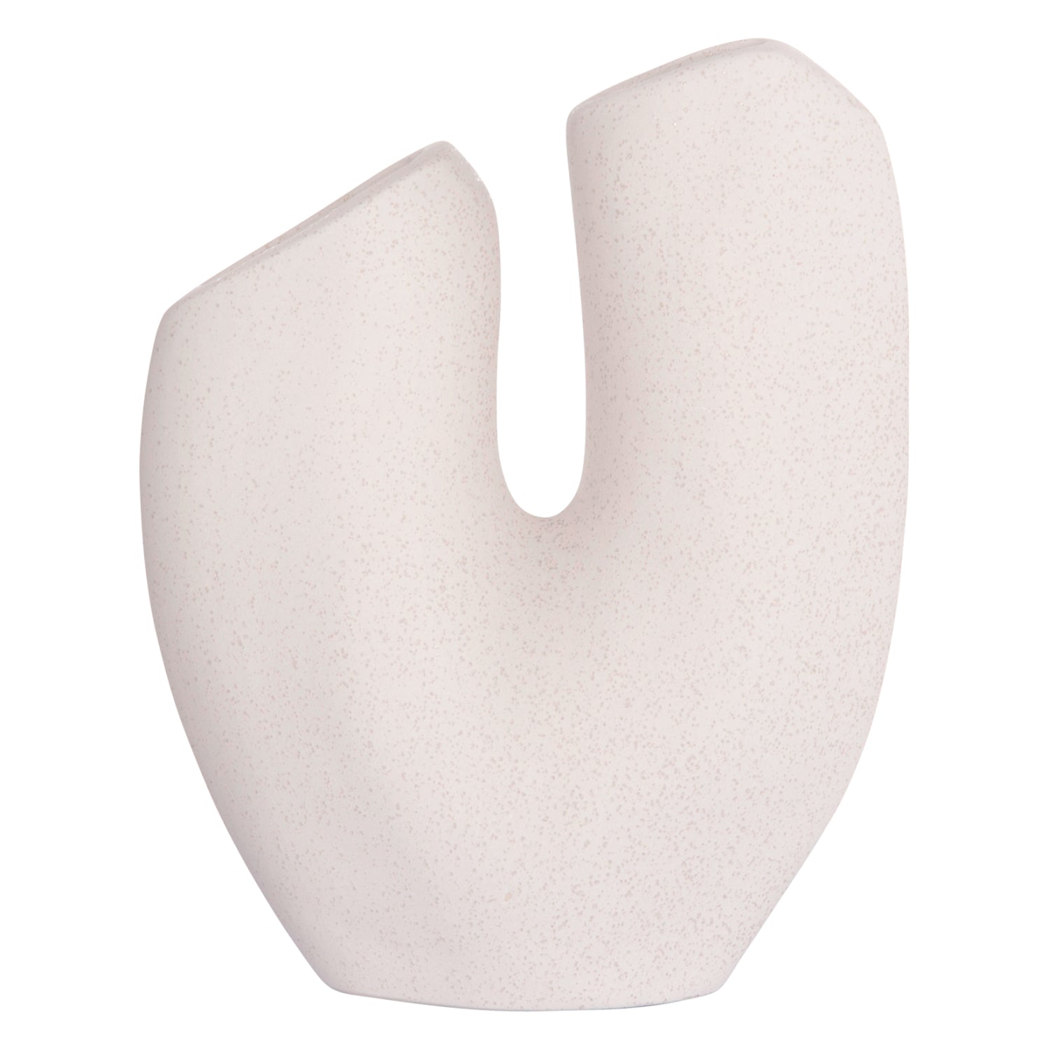 CERAMIC TABLE DECOR ARKEN HM4619.01 OFF WHITE WITH CRYSTALLIZATION 20.5x8x26Hcm.