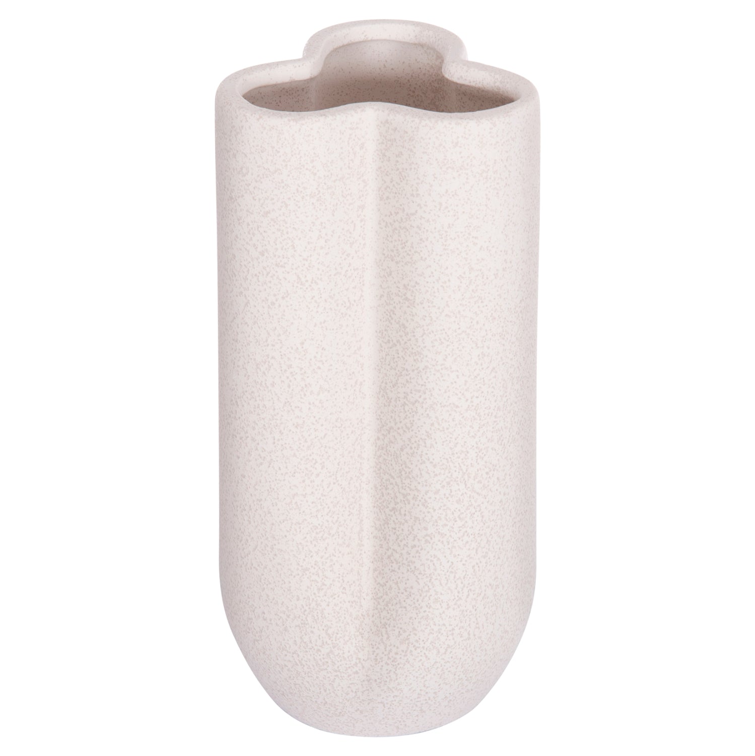 CERAMIC TABLE DECOR GLAZE HM4612.01 OFF WHITE WITH CRYSTALLIZATION Φ14x29Hcm.