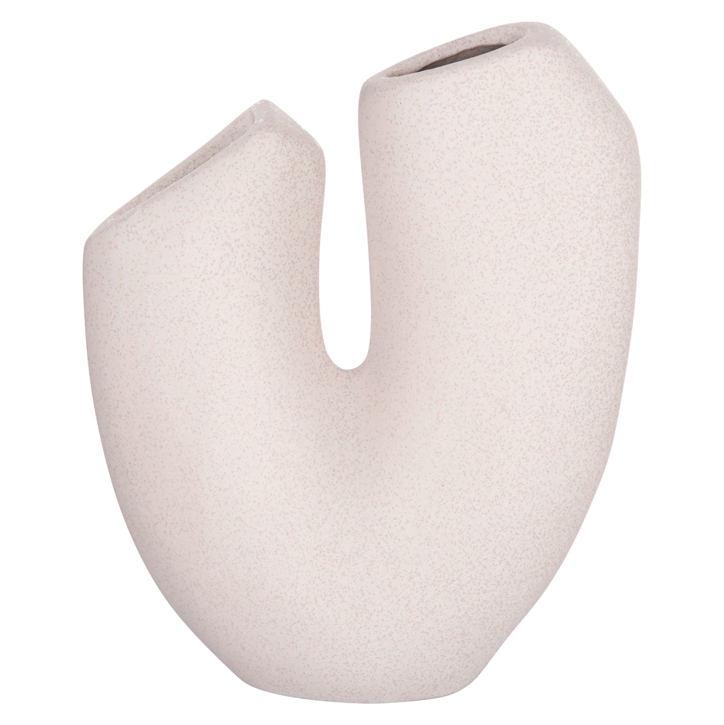 CERAMIC TABLE DECOR ARKEN HM4618.01 OFF WHITE WITH CRYSTALLIZATION 28x10x37Hcm.