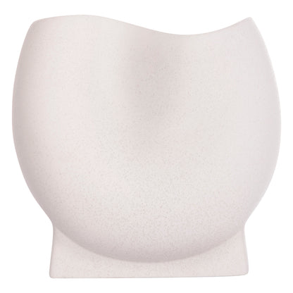 CERAMIC TABLE DECOR GLAZE HM4610.01 OFF WHITE WITH CRYSTALLISATION 26x14x25Hcm
