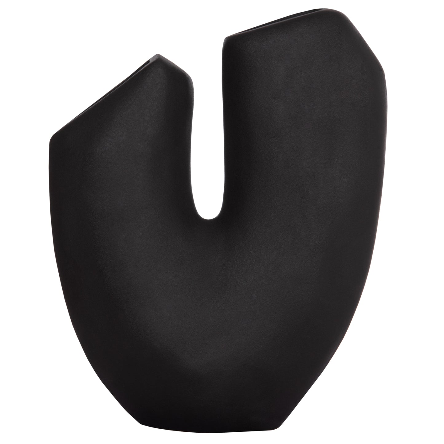 CERAMIC TABLE DECOR ARKEN HM4618.02 BLACK MATTE 29x8x37Hcm.