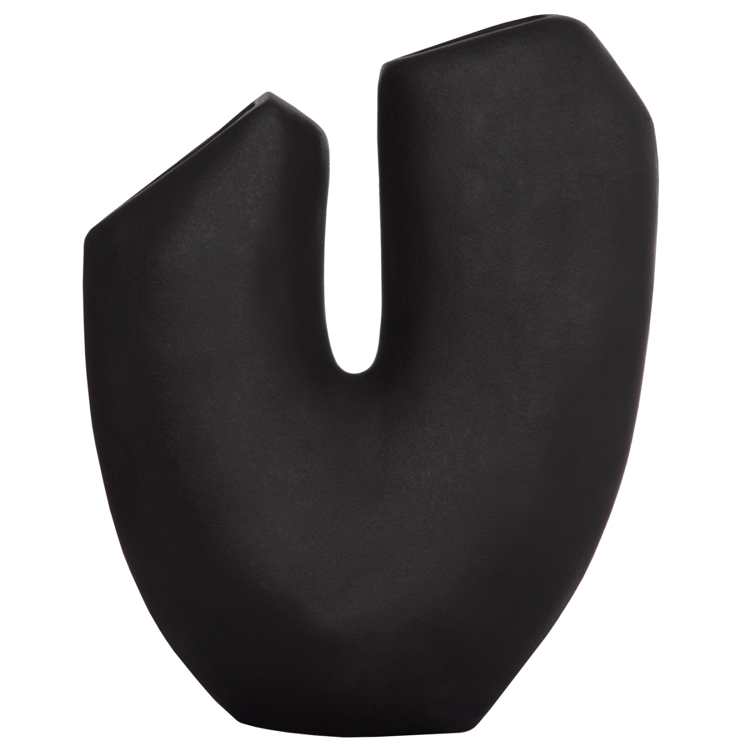 CERAMIC TABLE DECOR ARKEN HM4618.02 BLACK MATTE 29x8x37Hcm.