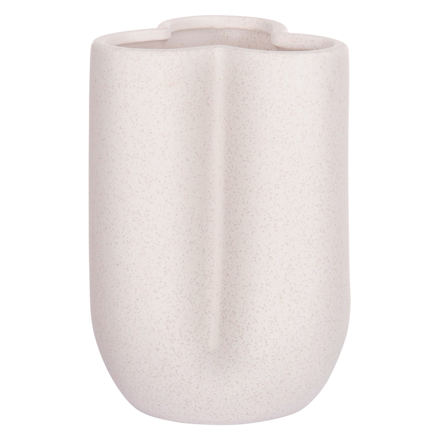 CERAMIC TABLE DECOR GLAZE HM4613.01 OFF WHITE WITH CRYSTALLIZATION Φ16x22Hcm.