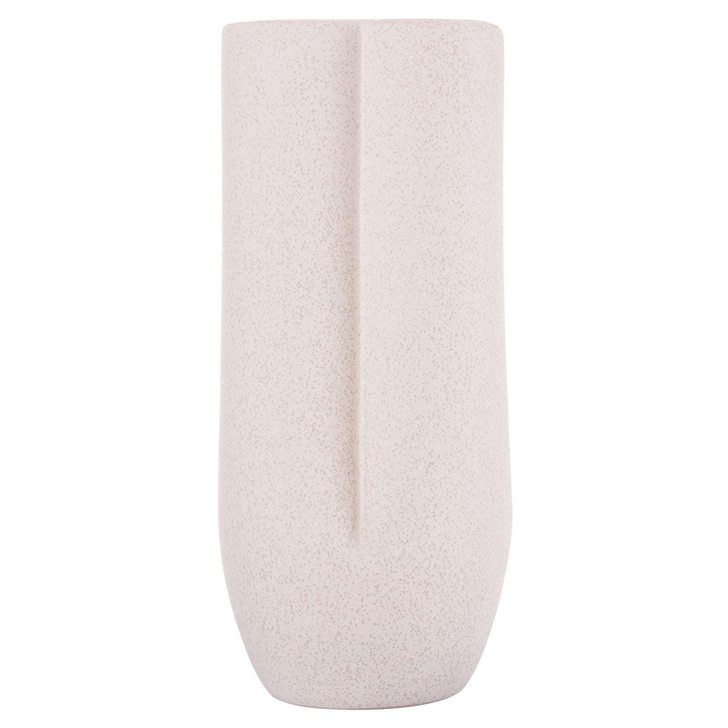 CERAMIC TABLE DECOR GLAZE HM4611.01 OFF WHITE WITH CRYSTALLIZATION Φ14x34Hcm.