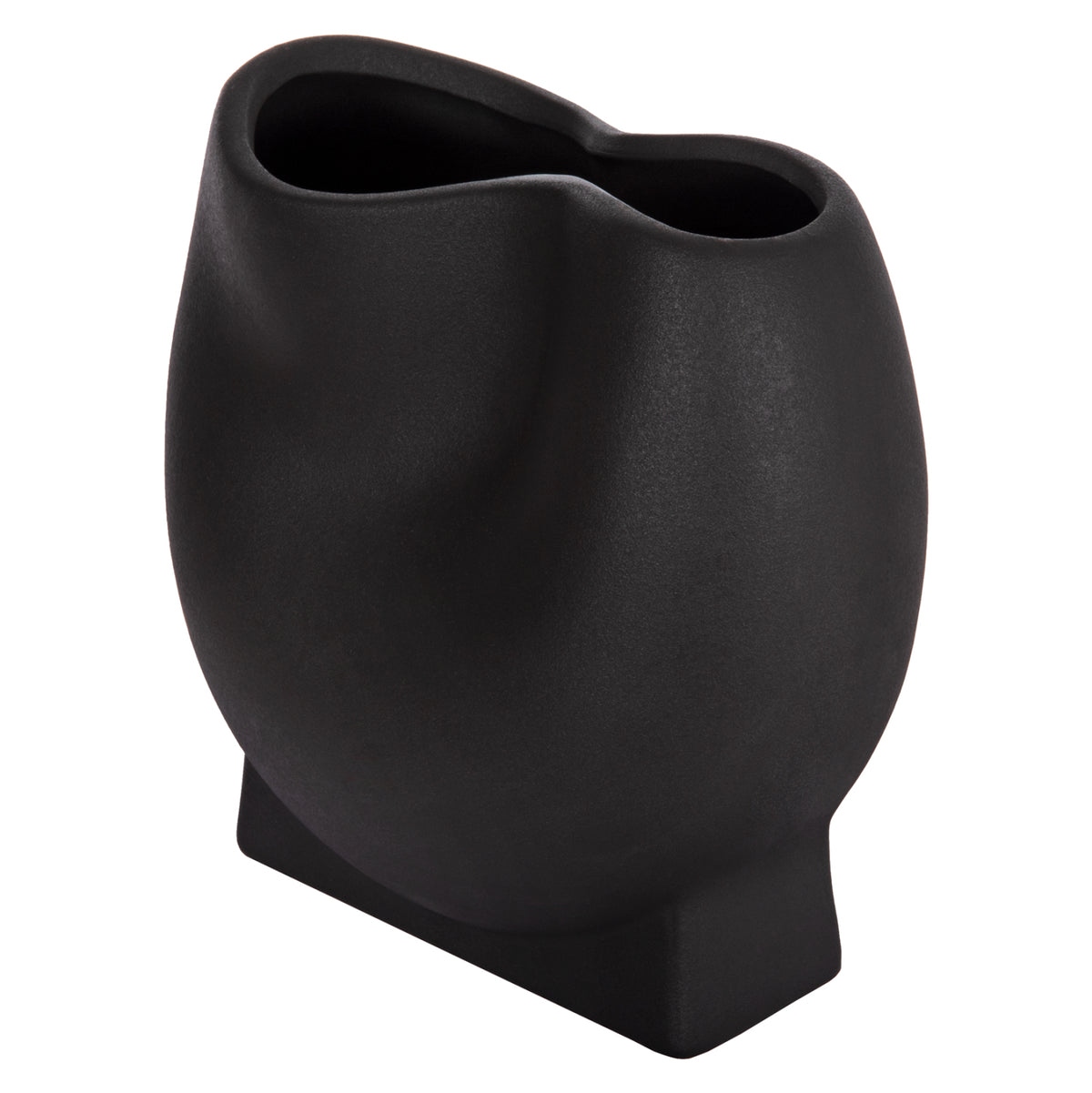 ΕΠΙΤΡΑΠΕΖΙΟ ΚΕΡΑΜΙΚΟ ΔΙΑΚΟΣΜΗΤΙΚΟ GLAZE HM4610.02 ΜΑΥΡΟ ΜΑΤ 26x14x25Υεκ
