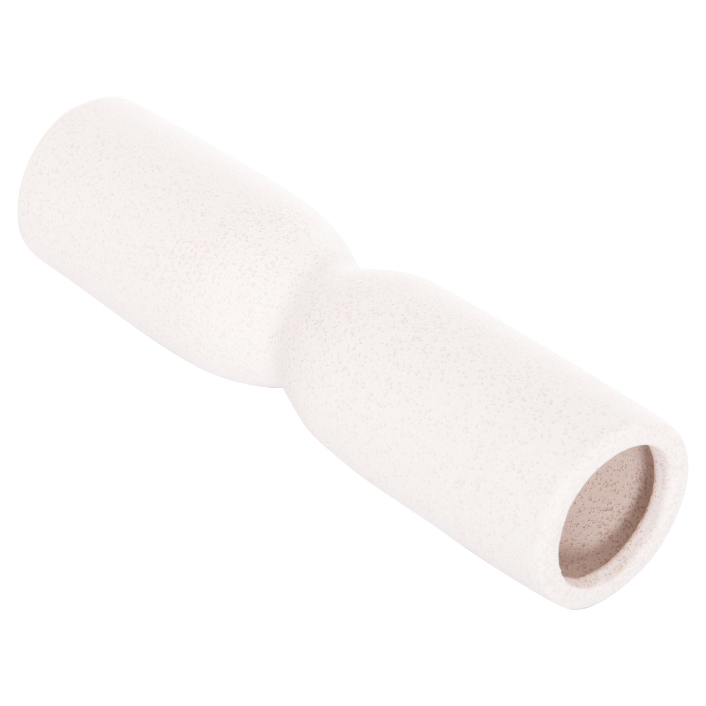 CERAMIC TABLE DECOR SCEPTER HM4615.01 OFF WHITE WITH CRYSTALLIZATION Φ7.5x30.5Hcm.