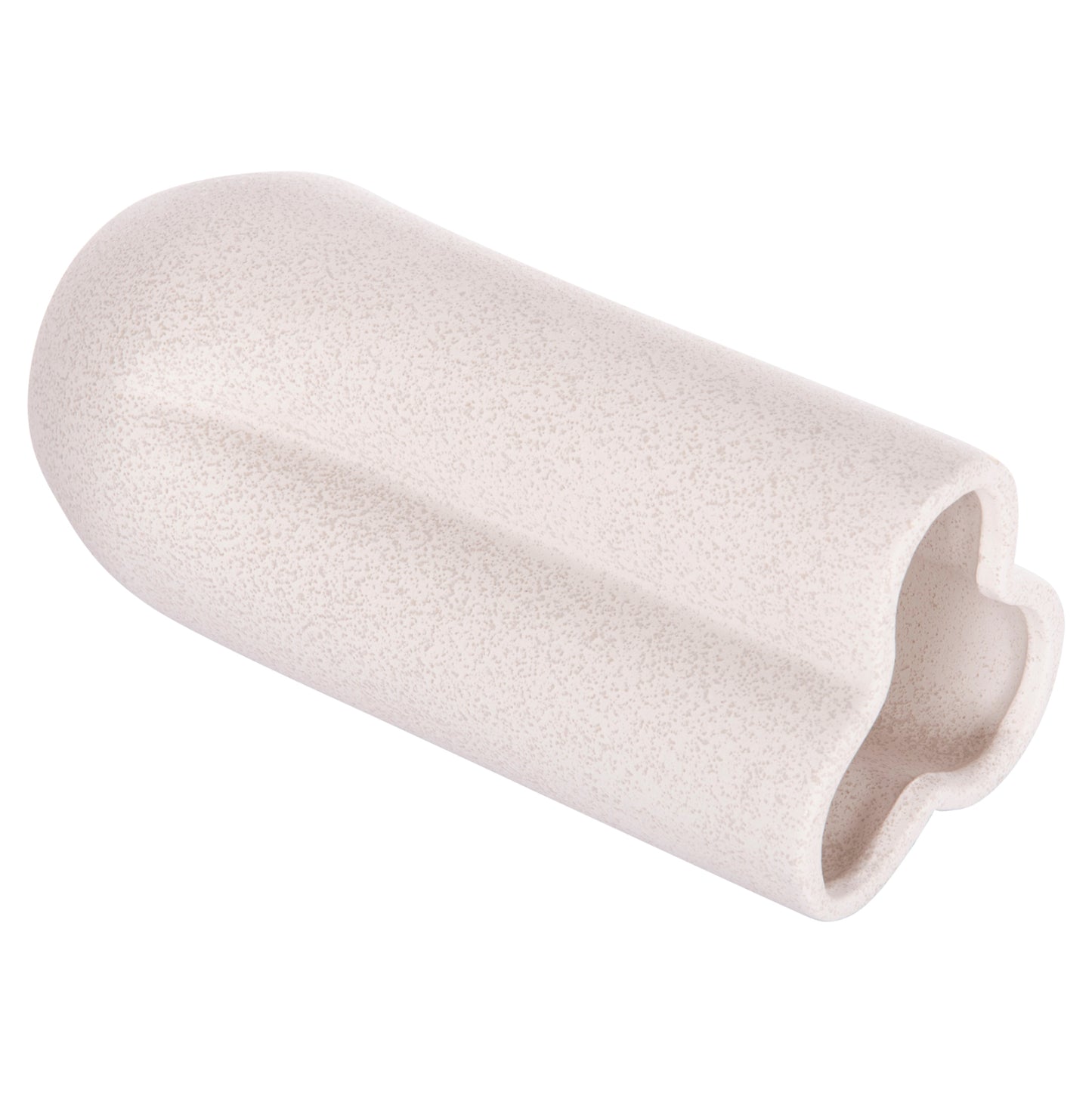 CERAMIC TABLE DECOR GLAZE HM4612.01 OFF WHITE WITH CRYSTALLIZATION Φ14x29Hcm.