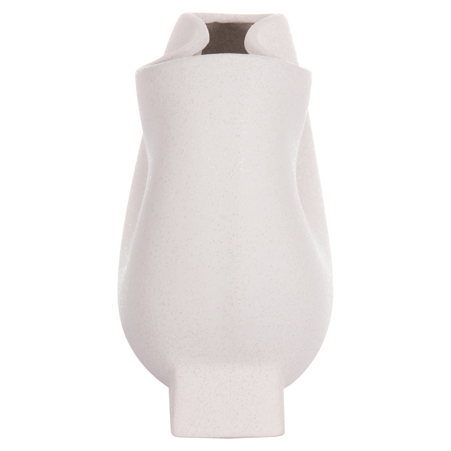 CERAMIC TABLE DECOR GLAZE HM4610.01 OFF WHITE WITH CRYSTALLISATION 26x14x25Hcm